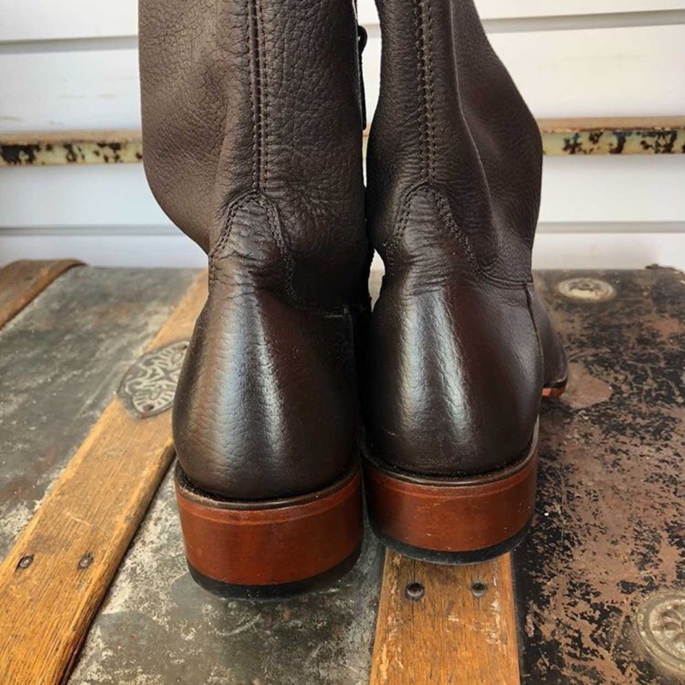Johnny Ringo Tall Brown Buckle Riding Boots - Picture 6 of 7